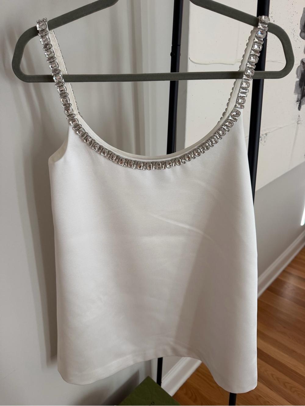 Retrofete White Crystal-Trim Mini Dress - Picture 6 of 6